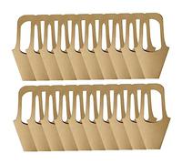 PACKOVE 20pcs Kraft Paper Flower Bouquet Wrapping Bags with Handles Small Gift Bags for Valentines Day Mothers Day Wedding Anniversary Elegant Floral Packaging