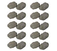 PACKOVE 20pcs Miniature Decorative Garden Stones Resin Stepping Stones with Rustic Charm and Realistic Appearance, for DIY Creative Projects and Miniature Landscape Terrariums
