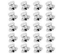PACKOVE 20pcs Pin Backing Locking Pin Keeper Clasp Silver Copper Multi-purpose Not Easy to Deform Lightweight Simple Style DIY Accessories for Craft Making