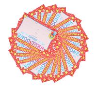 PACKOVE 20pcs Red Well Done Student Award Certificates A4 Academic Recognition Paper for Primary School Classroom Teaching Supplies