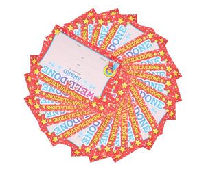 PACKOVE 20pcs Red Well Done Student Award Certificates A4 Academic Recognition Paper for Primary School Classroom Teaching Supplies