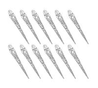 PACKOVE 20pcs Silver Hollow Long Claw Fingertip Nail Rings Gothic Queen Claw Costume Jewelry for Halloween Party Cosplay Reusable Finger Extensions