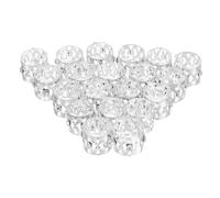 PACKOVE 20pcs Silver Rhinestone Braid Hair Rings for Braids Dreadlock Accessories Hair Jewellery for Women Men Party Festival Decoration