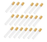 PACKOVE 20Pcs Small Glass Essential Oil Roller Bottles with Gold Caps Transparent Sub Containers for Perfume and Fragrance Oil Refill Smooth Design for Easy Application and Reduced Waste