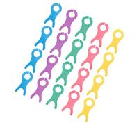 PACKOVE 20pcs Small Plastic Yarn Bobbins Thread Weave Bobbin Boards for Knitting Crochet Sewing with 5 Colors DIY Yarn Organizer Storage for Needlework Craft