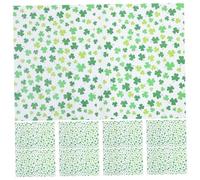 PACKOVE 20pcs St Patrick's Day Shamrock Wrapping Paper Unique Floral Present Wrap for Spring Parties and Celebrations for Holidays Showers and Craft Projects