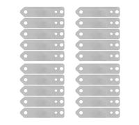 PACKOVE 20pcs Zinc Sheet for Fruit Battery Experiment with Enhanced Conductivity, Reusable Zinc Anode Electrode Plate 1.6x0.4 Inch for DIY Science Projects and Teaching Electroplating