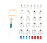 PACKOVE 24pcs Chinese Cupping Kit Smooth Abs Cups for Effective Cupping Therapy, Vacuum Suction Cups Set that Fits The Skin Perfectly for Muscle Relief and Relaxation at Home