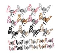 PACKOVE 24pcs Glitter Butterfly Hair Clips for Boy Girl Hairpins for Girls Durable Zine Hair Accessories for Parties and Daily Wear