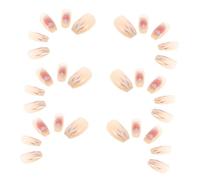 PACKOVE 24pcs Icy Shiny Nail Tips Press Nails Almond Shape Fake for Women Art Full Cover Reusable Acrylic Glue