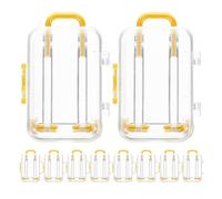 PACKOVE 24pcs Small Yellow Suitcase Candy Boxes Portable and Practical Ps Material Mini Party Favor Boxes for Wedding and Decoration with Creative Fashion Style