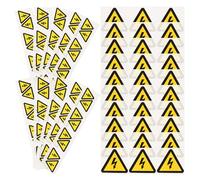 PACKOVE 24pcs Yellow Electrical Warning Stickers High Voltage Caution Self-adhesive Adhesive Labels for Electric Shock Hazard Safety Signs Easy to Carry Industrial Use