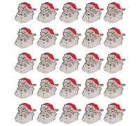 PACKOVE 25 Pcs Christmas Glitter Enamel Brooches for Women and LED Glowing Lights, Luminous Plastic Pins for Stockings and Bags Holiday Party Accessories