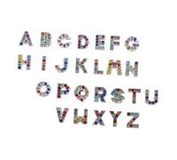 PACKOVE 26pcs Assorted Color Alloy Alphabet Letter Charms Pendant for Jewelry Making and DIY Crafting, Decorative Accessories for Key Chains and Anklets