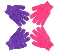 PACKOVE 2pairs Material Bath Shower Gloves Exfoliating Scrub for Women Men Back Massage Gloves Easy Cleaning
