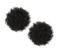PACKOVE 2pcs 15cm Adjustable Afro Curly Bun Hairpiece Extensions for Women High Temperature Synthetic Fiber Messy Updo Chignon Hair Accessories