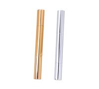 PACKOVE 2pcs 3ml Lip Gloss Pen and Nail Polish Applicator Set with Plastic and Aluminum Material, for Filling Essential Oils and Paint Brush Use, Suitable on The Go and Professional Random Color