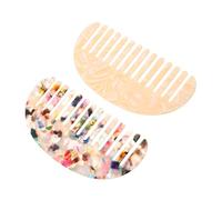 PACKOVE 2pcs Acetate Wide Tooth Hair Styling Comb Anti-static French Hair Combs for Curly Straight Wet Dry Detangling Accessories for Women