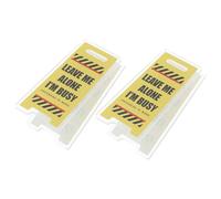 PACKOVE 2pcs Acrylic Note Clip Holder for Desk, Portable Memo Holders with Adorable Appearance, Yellow Desktop Decoration for Holding Notices and Warning Signage
