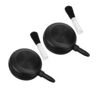 PACKOVE 2pcs Air Blower with Soft Brush for Dust and Debris Removal, Easy-to-use Plastic Photography Air Blower Cleaner for Devices and Keyboards, for On-the-go Cleaning