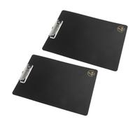 PACKOVE 2pcs Antistatic Lab Clipboard with Low Profile Metal Clip and Pen Holder, Sturdy A4 Office Document Clipboard for Indoor School Classroom and File Management