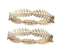 PACKOVE 2Pcs Baroque Vintage Gold Olive Leaf Wedding Headband Bridal Crown Hairpiece Elegant Party Hair Accessory for Brides and Special Occasions