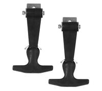 PACKOVE 2pcs Black Rubber and Stainless Steel Flexible Draw Latch with Adjustable Lock for Aviation Cases and Mechanical Equipment, Secure and Easy to Use Boat Hatch Replacement Hardware