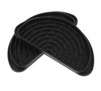 PACKOVE 2pcs Black Silicone Water Dispenser Drip Catcher for Refrigerator Tray, Half-circle Fridge Water Drip Pan Splash Guard for Kitchen Storage and Leak Prevention