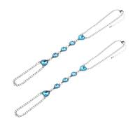 PACKOVE 2pcs Boho Heart Toe Chain Fashion Rhinestone Ankle Bracelet Barefoot Summer Beach Anklet for Women Foot Chain Jewelry