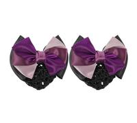 PACKOVE 2pcs Bow Bun Hair Cover for Women Three-layer Bowknot Design, Stable Wearing and Not Easy to Fall, Suitable for Daily Hair Decorating Occasions and Work, Made of Metal