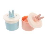 PACKOVE 2pcs Bubble Foamer Facial Bubble Cup Foamer Bottle Device Pink Plastic Bunny Ears Cute Charming Timesaving Versatile Use for Skincare Routine