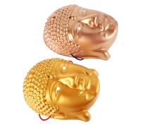 PACKOVE 2pcs Buddha Head Masks for Adults Halloween Carnival Masquerade with Realistic Plastic Construction Unique Unisex Design for Party Costume