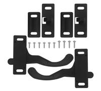 PACKOVE 2pcs Camper Door Latch Replacement with High-Strength Locking Mechanism and Stainless Steel Handle for Motorhome Modifications, Sturdy Black Rv Screen Door Accessories