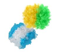 PACKOVE 2pcs Carnival Costume Wigs Brazil Argentina Flag Colors Wig Head Cosplay Adult Clown Hair