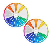 PACKOVE 2pcs Color Wheel for Painting and Drawing Lightweight Paper Color Chart Accurate Representation and Gradient Effects for Teaching and Creative Art Use