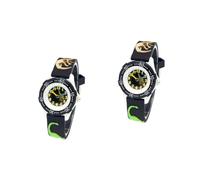 PACKOVE 2pcs Creative Boy Girl Cartoon Quartz Watch Lifelike Dinosaur Pattern Wristband for Boys and Girls for Daily Wear and Playtime Black