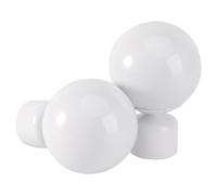 PACKOVE 2pcs Decorative Curtain Rod End Decorative Curtain Rod Final Iron Window Hardware Holders Elegant Beautiful Design Fashionable Home Decor for Bedroom and Living Room