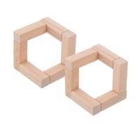 PACKOVE 2pcs Decorative Lamp Stand 3d Moon Ball Holder Wooden Versatile Decoration Universal Fit Home Decor Base for Moon Lamp Night Lights