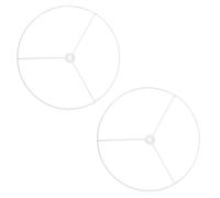 PACKOVE 2pcs DIY Round Lampshade Frame for Chandelier Ceiling Light, White Metal with Smooth Surface and Anti-Rust Finish, for Home Lighting Projects