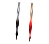 PACKOVE 2pcs Double-Ended Makeup Brush Set Versatile Lipstick and Eye Shadow Applicators Retractable Lid for Travel and On-the-Go Touch-Ups Random Color