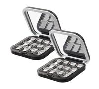 PACKOVE 2pcs Empty Eyeshadow Makeup Tray Magnetic Eyeshadow Palette Holder Portable Makeup Organizer for Women