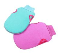 PACKOVE 2pcs Exfoliating Gloves Shower Body Scrubber Bath Gloves Scrubber for Adult