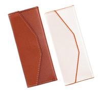 PACKOVE 2pcs Eyelash Tweezer Storage Box Tweezer Holder Case Organizer Empty Case Travel Stylish Pu Leather