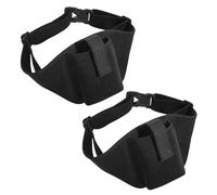 PACKOVE 2pcs Fitness Microphone Belt Waist Packs with Sweat Protection and Multiple Compartments, Neoprene Material Adjustable Mic Pouch for Running and Fitness Instructors