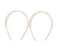 PACKOVE 2pcs Gold Multi-layer Non- Metal Headbands for Women and Girls and Hoops for Weddings Parties and Everyday Wear