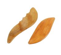 PACKOVE 2pcs Gua Board Massaging Tool for Care Natural Sandalwood Acupuncture Therapy Massage Plate Skincare Absorption Ergonomic Design for Comfortable Use