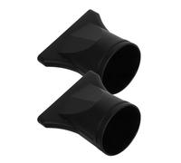 PACKOVE 2pcs Hair Dryer Collection Nozzle Attachment Universal Fit Plastic Blow Dryer End Nozzle Hair Protection Styling Tool in Professional Salons Black 44-46mm