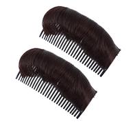 PACKOVE 2pcs Hair Volume Increase Inserts Invisible Hair Bump Bases for Women Black and Dark Brown Half Bun Maker Tools for Updo