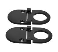PACKOVE 2pcs Invisible Furniture Drawer Handles, Recessed Zinc Alloy Cupboard Door Pulls with Space-Saving Design, Sl lack Flush Mount Handles Suitable for Sliding Doors and Room
