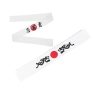 PACKOVE 2pcs Japanese Headbands for Ninjas and Samurai, Traditional Japanese Style Wide Polyester Headband with Sweat Absorption, Multi-functional Use for Karate, Chef Supply, and Sports